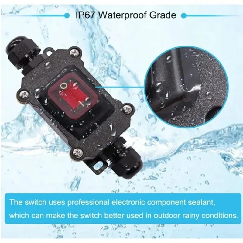 Jual 12V DC 20A High Current Power Waterproof Switch IP67 Waterproof ...