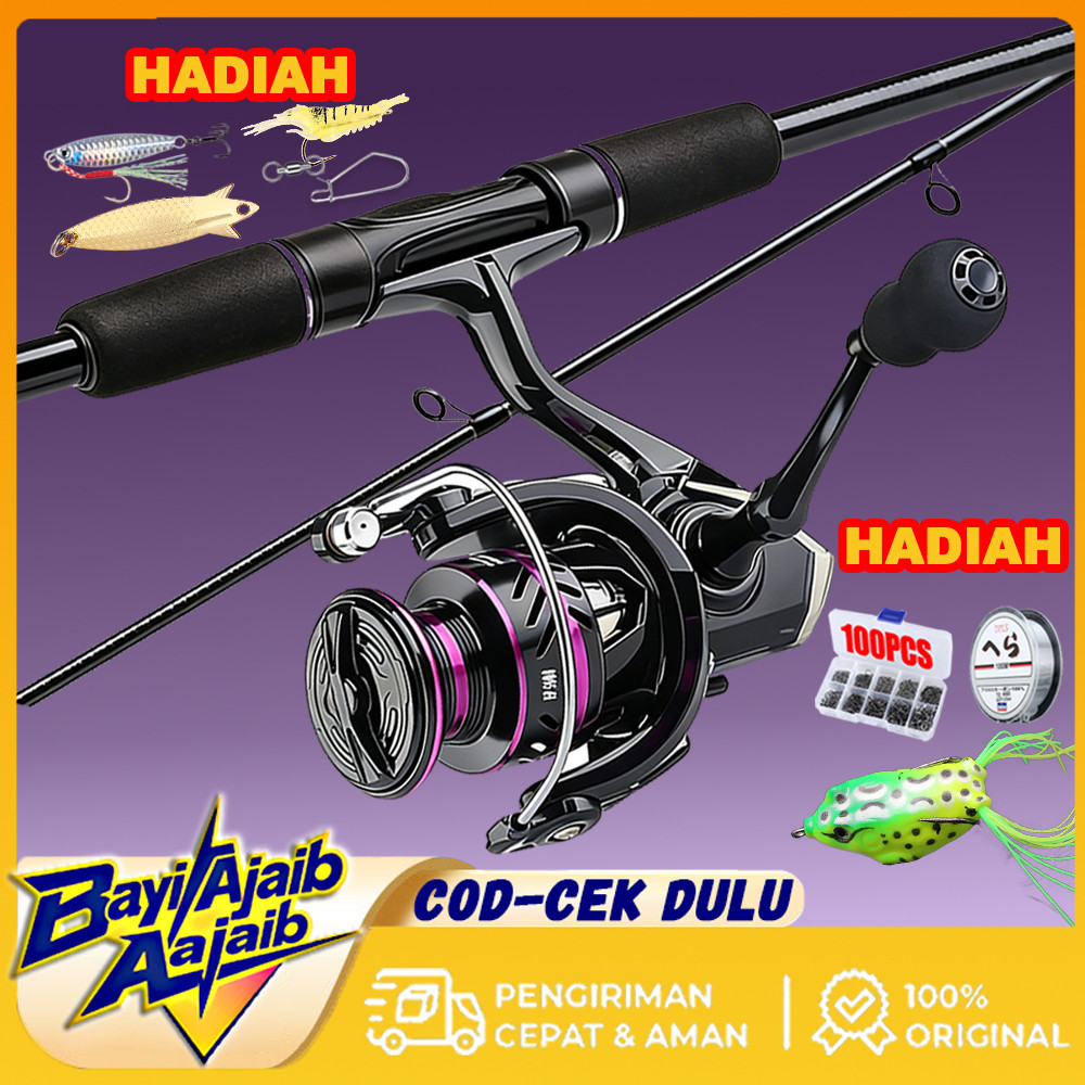 Beli 1 Dapat 10 # Reel Pancing Joran Pancing Set Carbon Pancing 1.6M-2.4M Ultralight Joran Pancing Set EVA Handle Dengan Bahan Serat Karbon Joran Pancing Carbon Pancing Set Memancing Combo Siap Pakai Untuk Pemula Dan Nelayan Lengkap Untuk