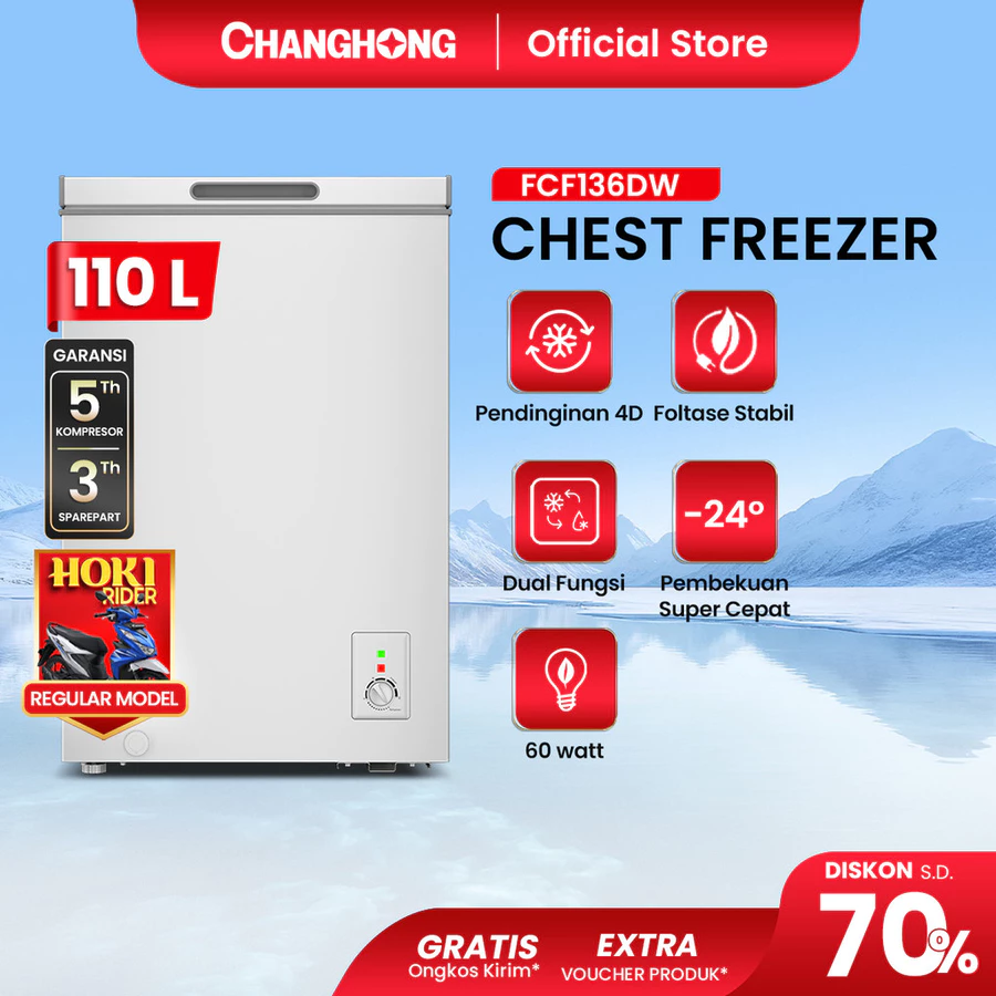 Freezer Kapasitas 110 Liter