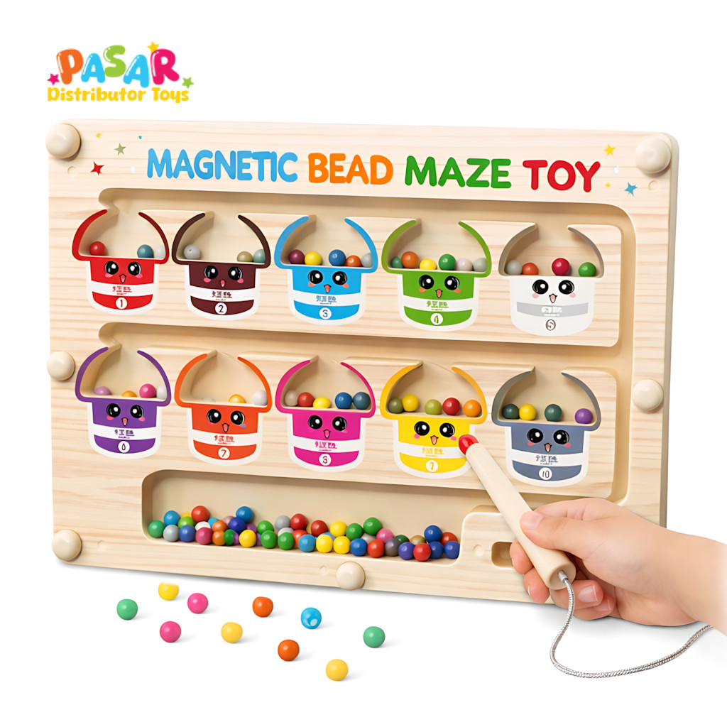 Jual Mainan Anak MAGNETIC BEAD COUNTING MAZE 9003/9004 Mainan Papan ...