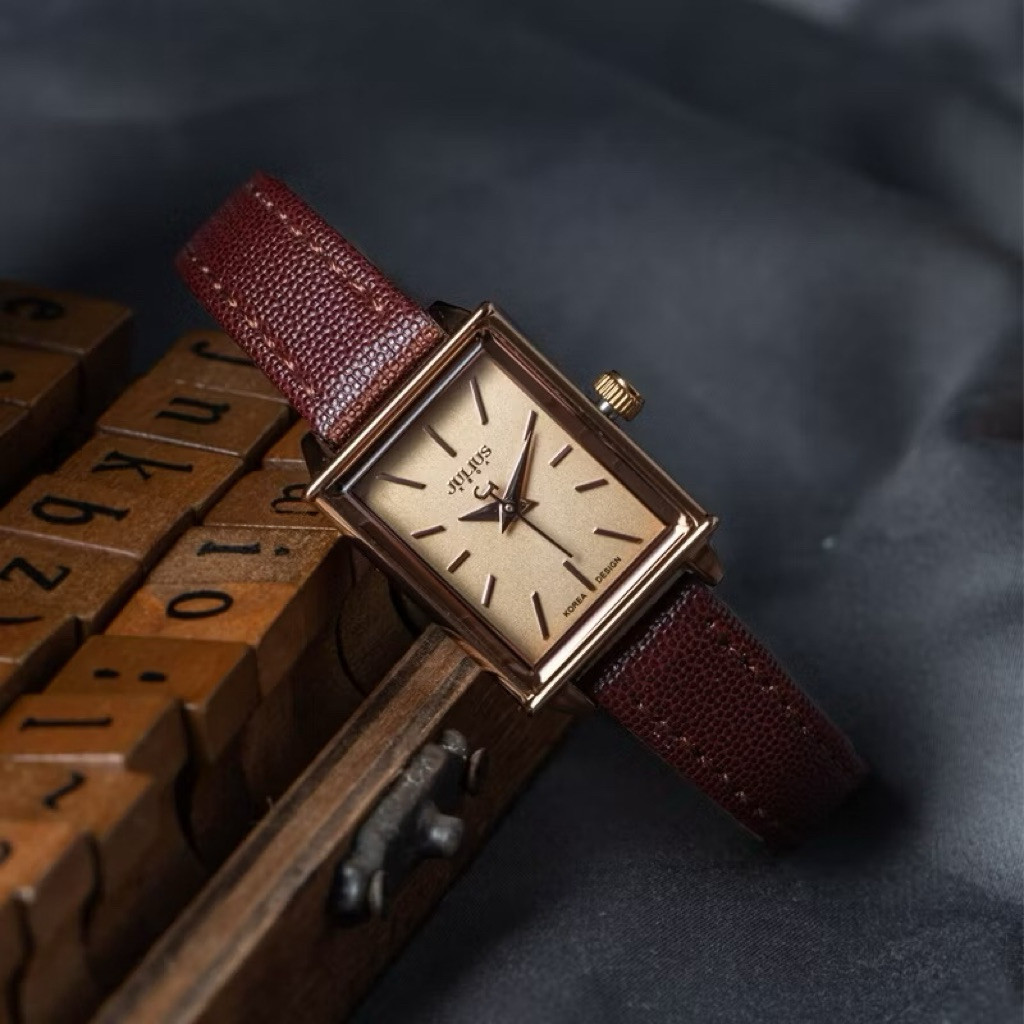 Jual BARU Jam Tangan Julius Wanita Original JA-787 Kotak Kulit Quartz ...