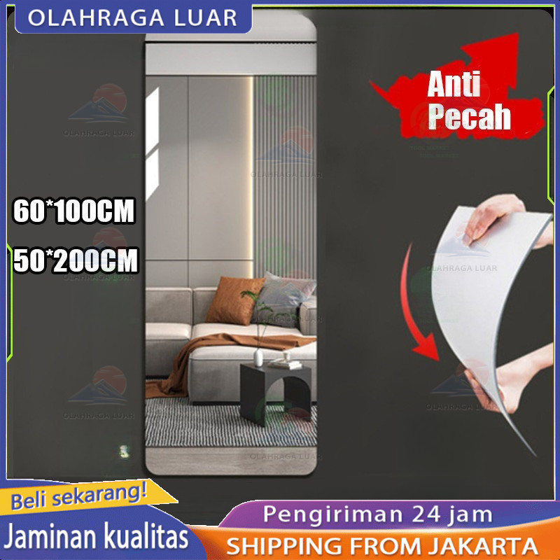 Jual 60*100CM 50*200CM Mirror Stiker Dinding /Sticker Tempel / Cermin ...