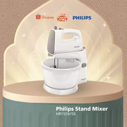 Mixer Philips -  2 Liter - HR1559/50 - Stand Mixer -  Mikser Philips - Mixer Pen