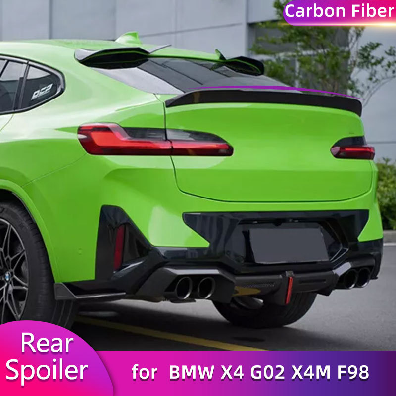 Jual Full Carbon Fiber Rear Trunk Spoiler Wings for BMW X4 G02 X4M F98 ...