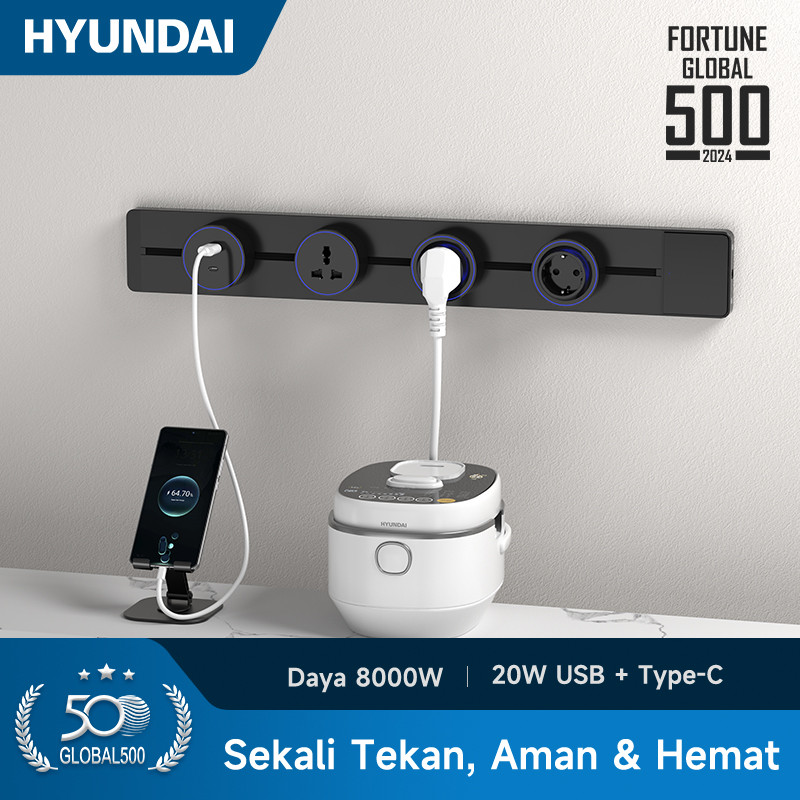 Jual HYUNDAI Track Socket 40 60 80cm Saklar Utama Rel Terpisah | Shopee ...