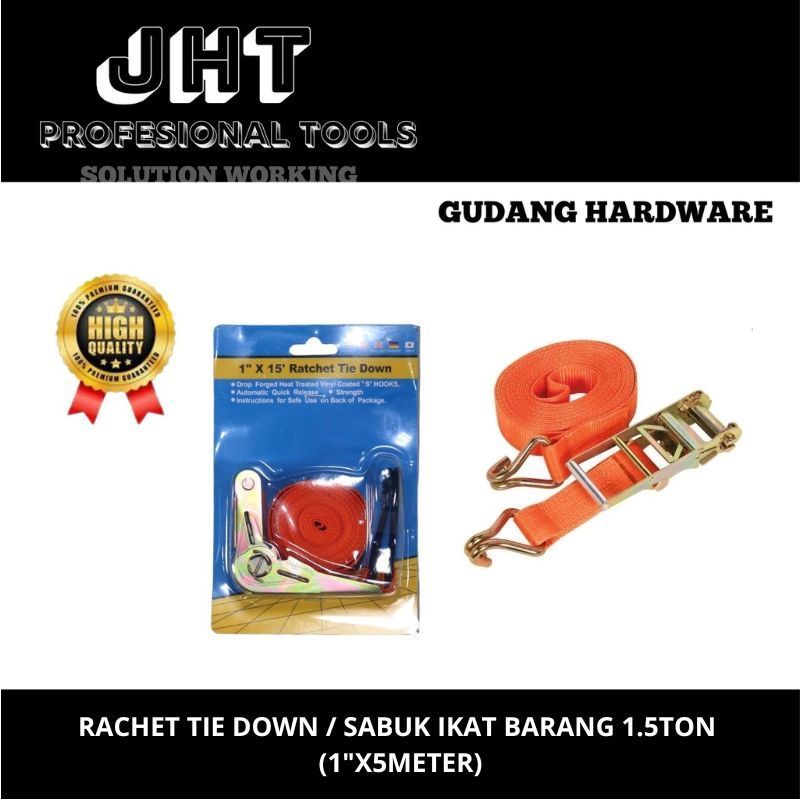 Jual JHT ratchet / ratchet tie down / webbing track belt / sabuk ikat ...