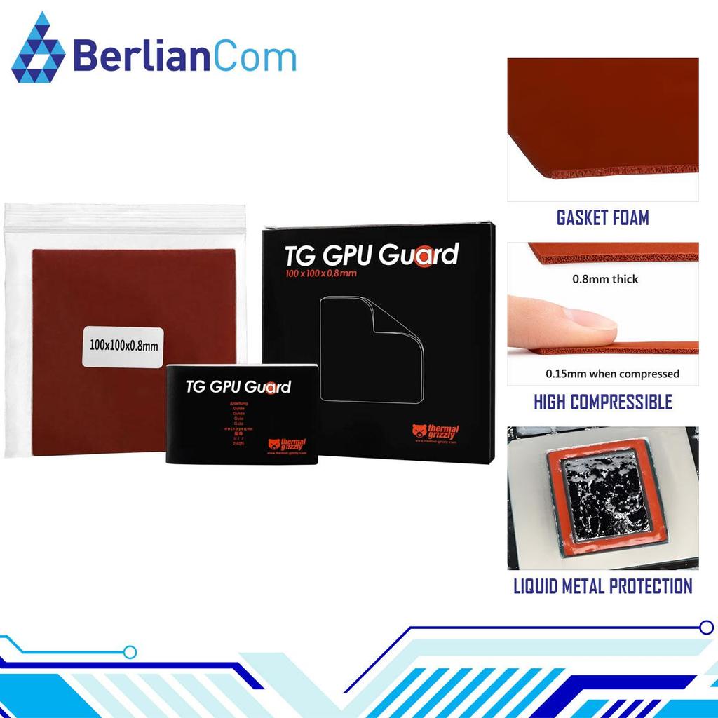 Jual THERMAL GRIZZLY GPU Guard - 100x100x0,8 Liquid Metal Protection ...