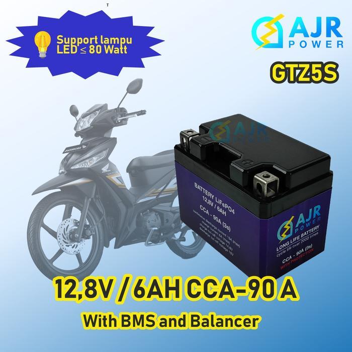 Jual [HALIM JAYA] Aki Accu Lithium LiFePo4 sepeda motor 12V 6AH dengan ...