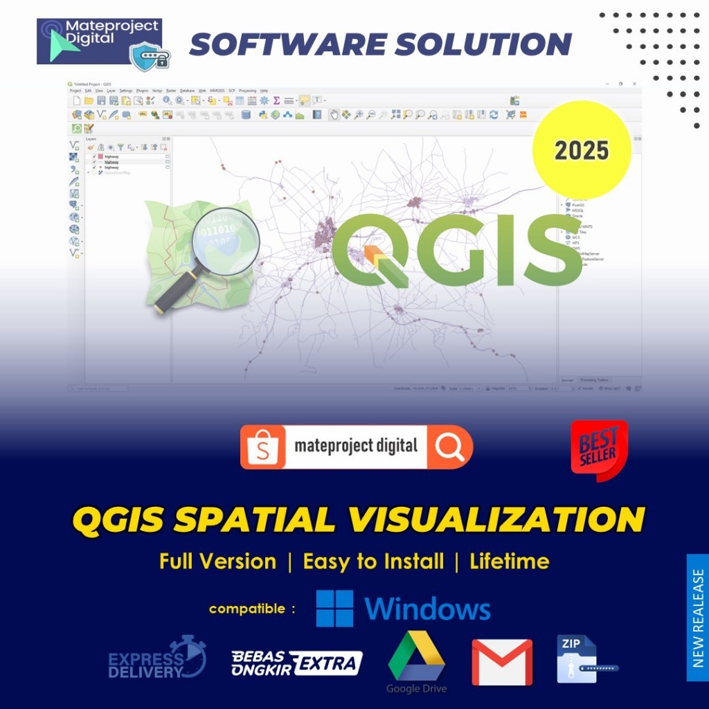 Jual Software Qgis 3.36.2 Full Permanent Spatial Visualization | Shopee ...