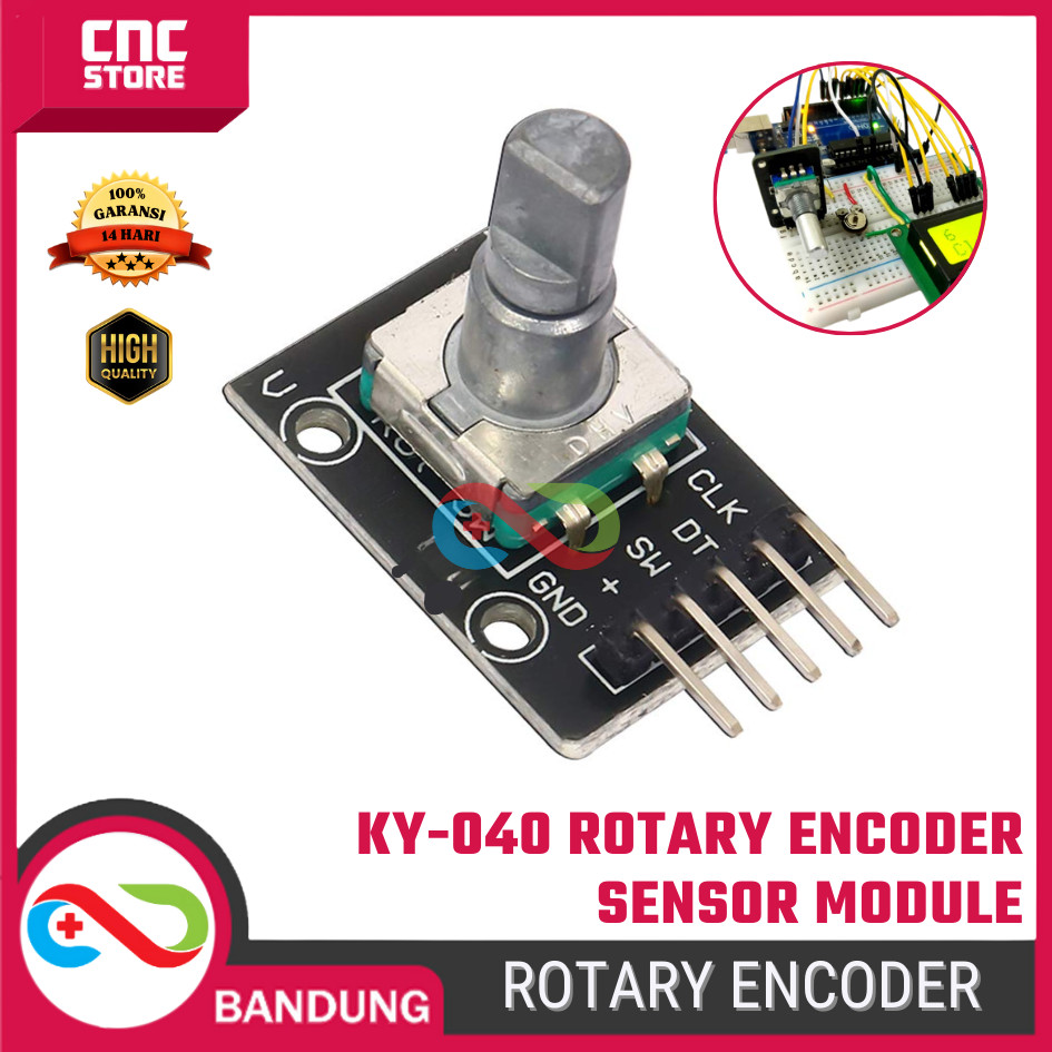 Jual KY-040 Rotary Encoder Sensor Module – Modul Encoder Putar untuk ...