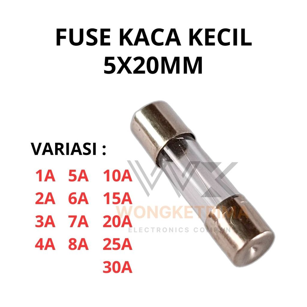 Jual Fuse Kaca Mini/Kecil 5x20mm Berbagai Ukuran Ampere | Shopee Indonesia
