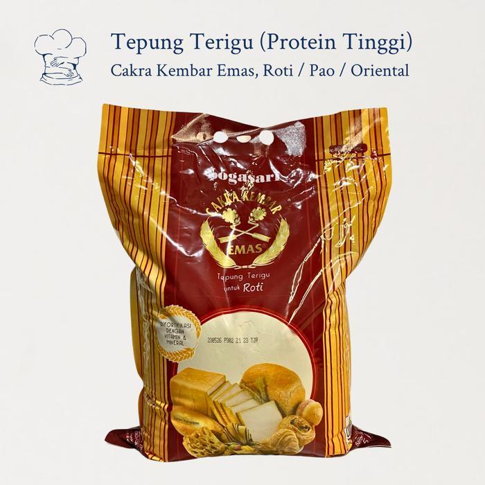 Jual Tepung Terigu Cakra Kembar Emas Roti & Mie / Oriental / Pao ...