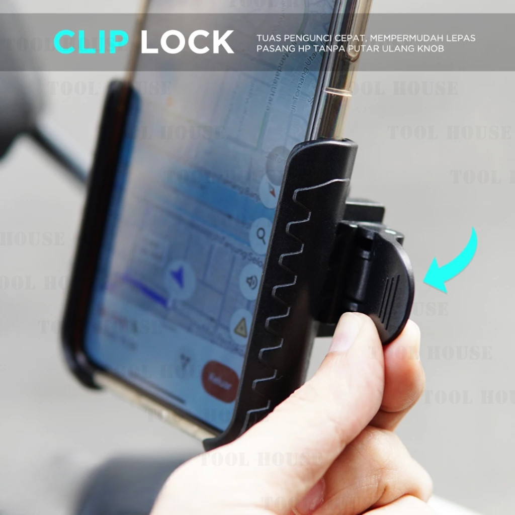 Jual Tool House [Garansi Toko 1 Tahun] Holder Hp Motor Spion Dual Lock ...