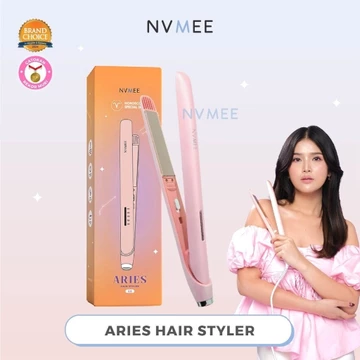 GLAM NVMEE Aries Catokan Pelurus Pengeriting Hair Styler New Version Slim Dan Elegant