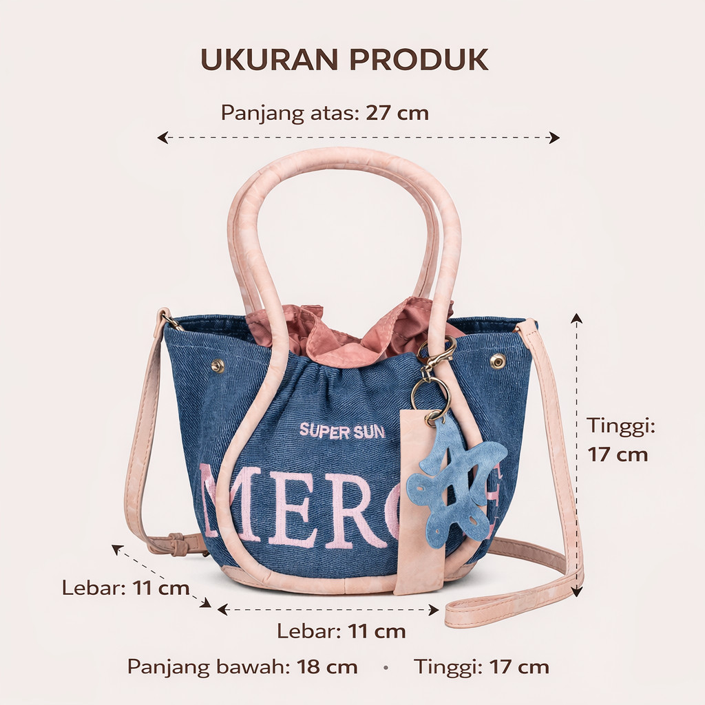 Jual merge Tas Selempang Bahu Wanita Handbag Kekinian Fashion Sling Bag ...