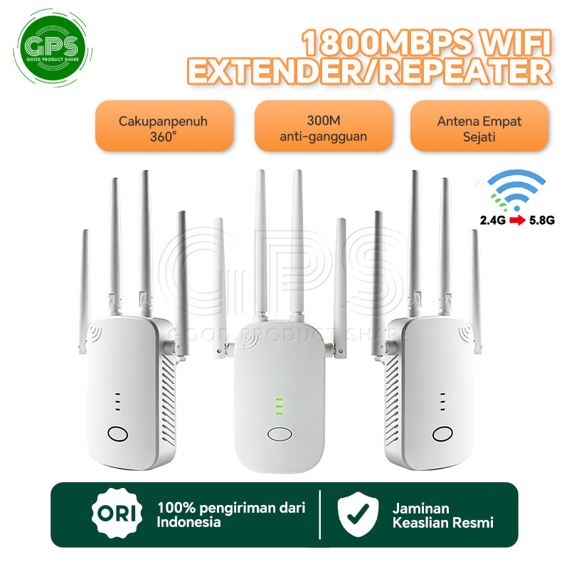 Jual WIFI Extender - 4 Tinggi Antena 1800M Dual Band 2.4&5G Penguat ...