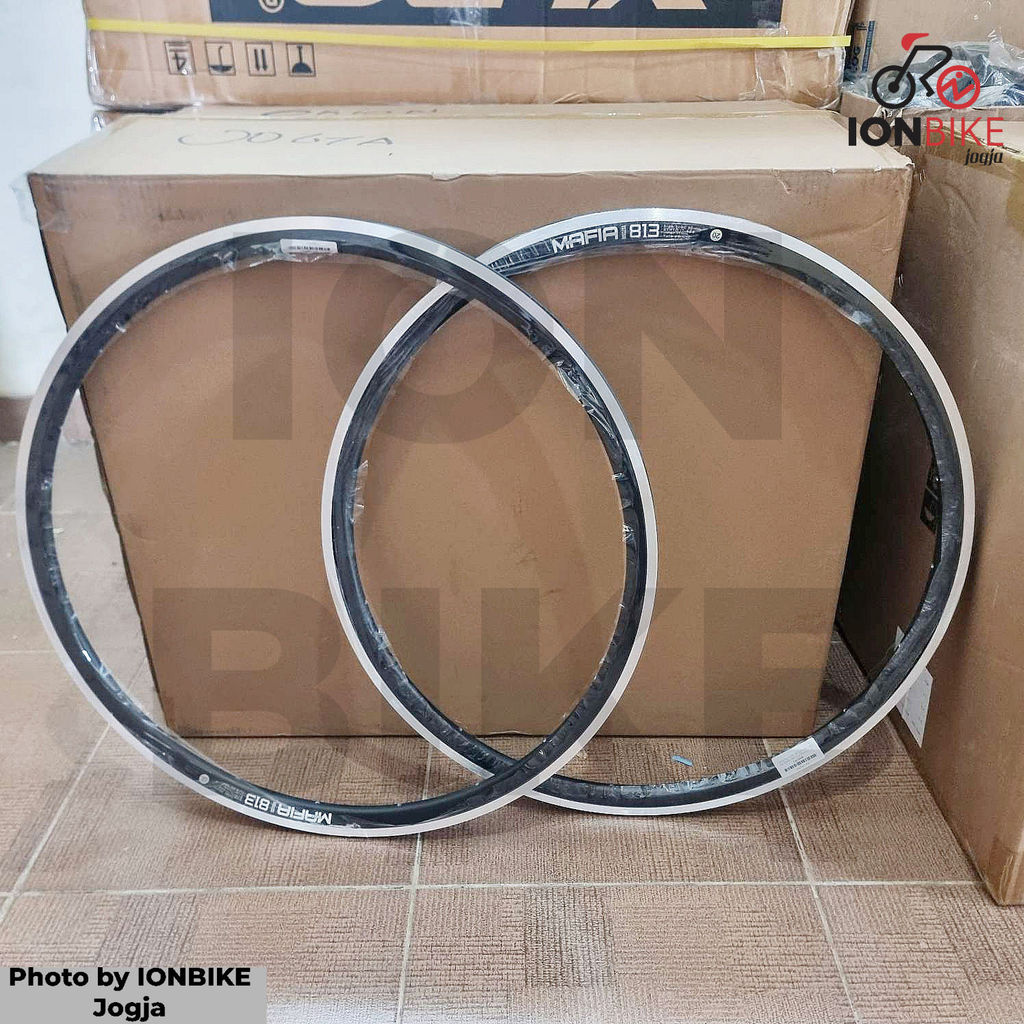 Jual SEPASANG Velg Rim Rims MAFIA 813 Alloy CNC BRAKELINE 700c Lubang ...