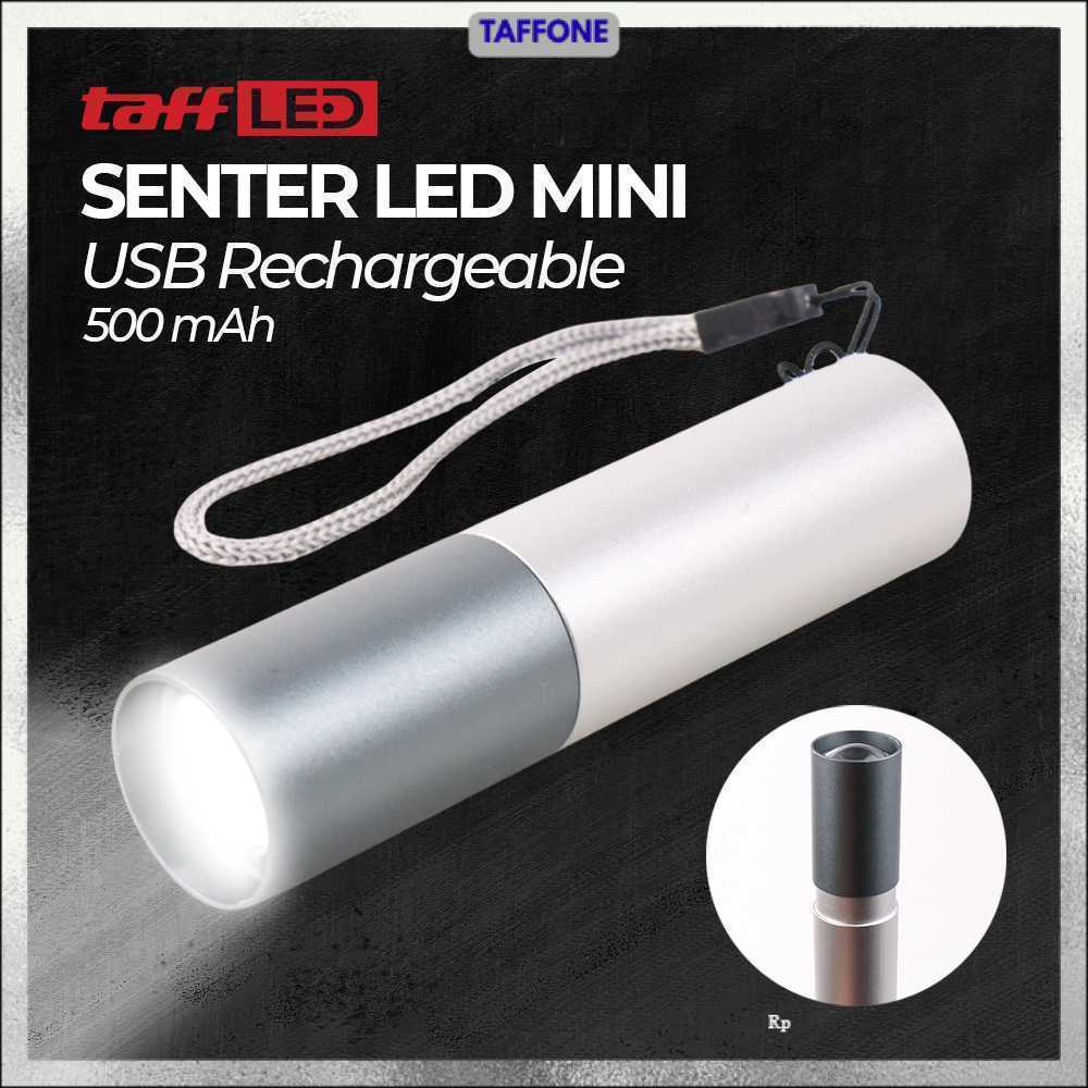 Jual TaffLED Senter LED Mini Flashlight USB Rechargeable Aluminium Body ...