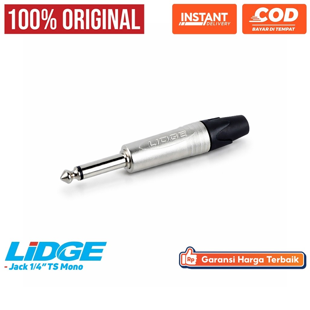 Jual Lidge Connector | Jack Konektor 6.5mm TS Mono - Code: LIDGE, AKAI ...