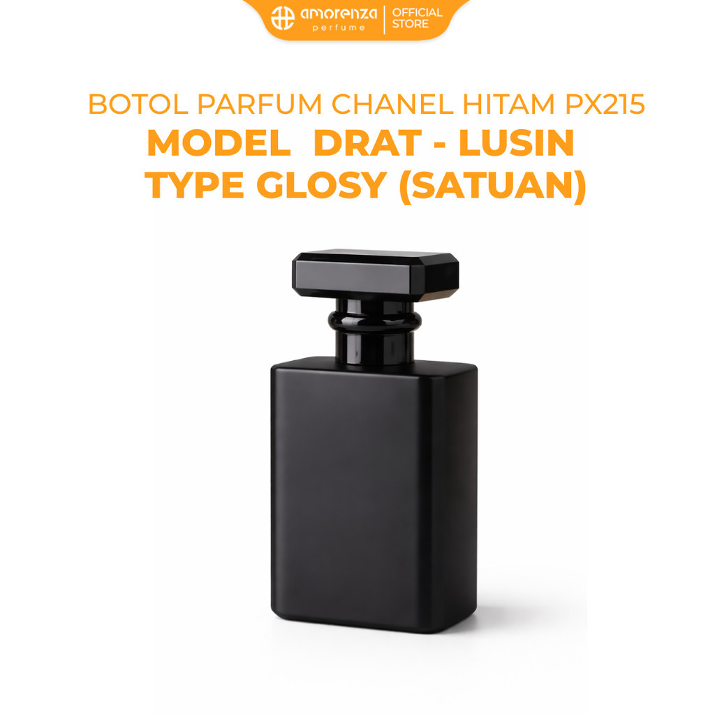Jual Botol Parfum Chanel Hitam PX215 SATUAN MODEL DRAT - LUSIN TYPE ...