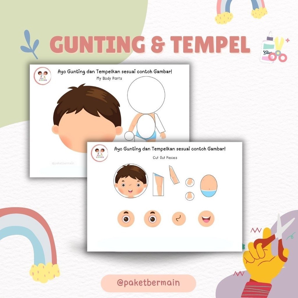 Jual KS PDF 22 Lembar Printable Aktivitas Gunting dan tempel ...