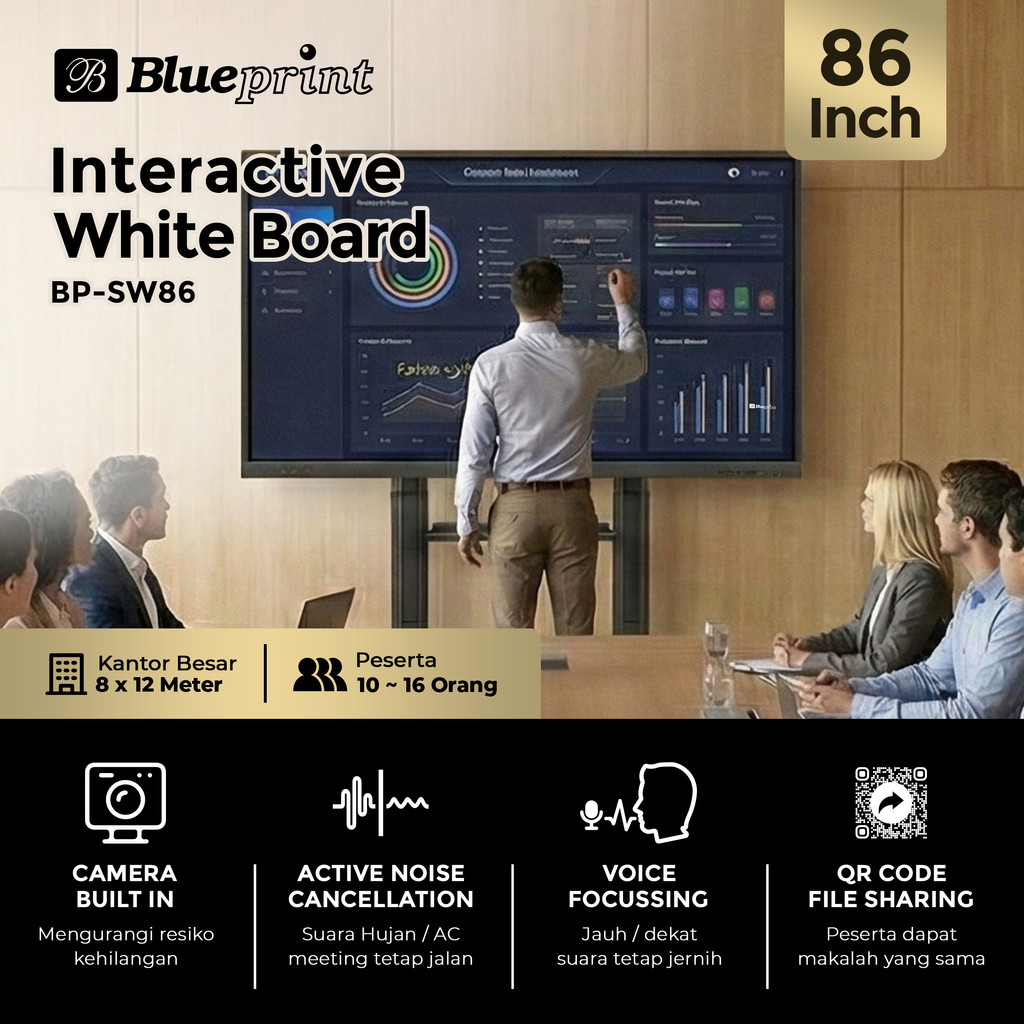 Jual Smart Interactive Whiteboard / Interactive Flat Panel IFP 86 Inch ...