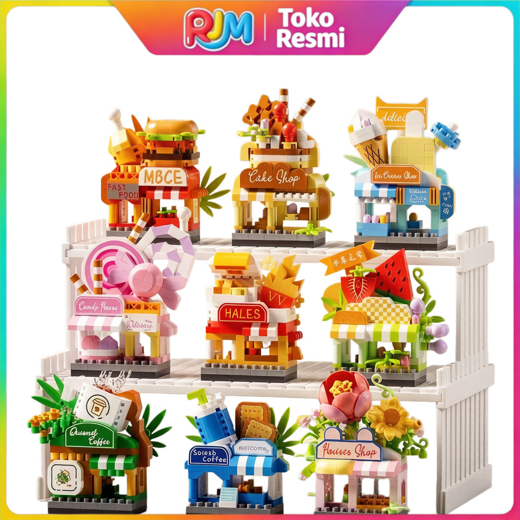 Jual RJM Mini Bricks Mainan Blok Edukasi Anak: Seri City Street View ...