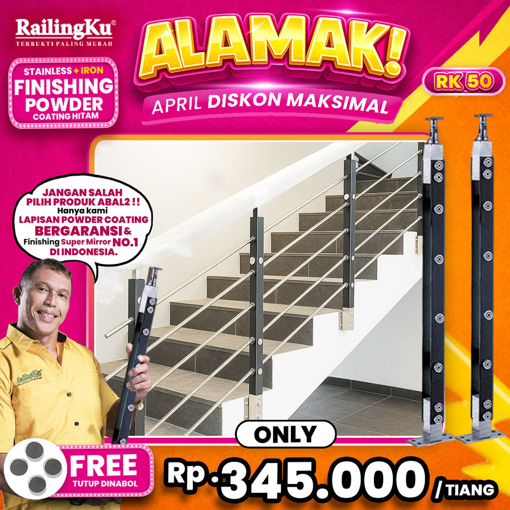 Jual Railing Tangga Stainless Industrial Railingku [ALAMAK!] RK 50 ...
