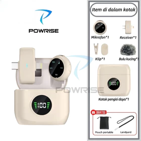 POWRISE K31Pro Wireless Microphone 2 In 1 Magnetic Clip On Mic Wireless Lavalier Mikrofon HP