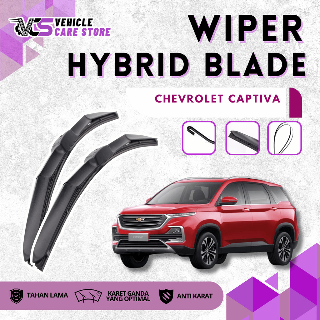 Jual Wiper Hybrid Mobil Chevrolet Captiva / Wiper Hybrid Blade 2 PCS ...