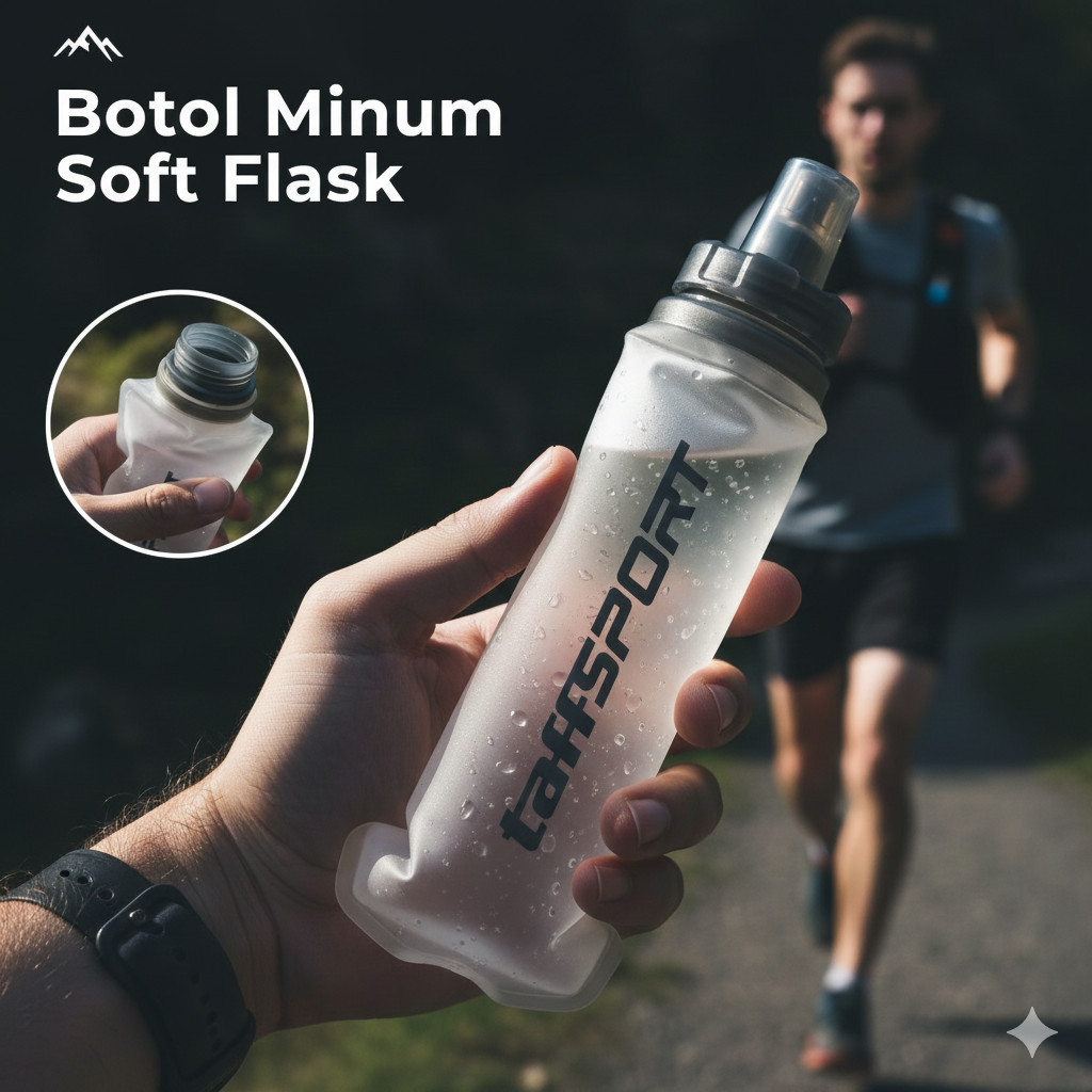 Jual TaffSPORT Soft Flask Botol Minum Lipat Foldable Sport Water TPU ...