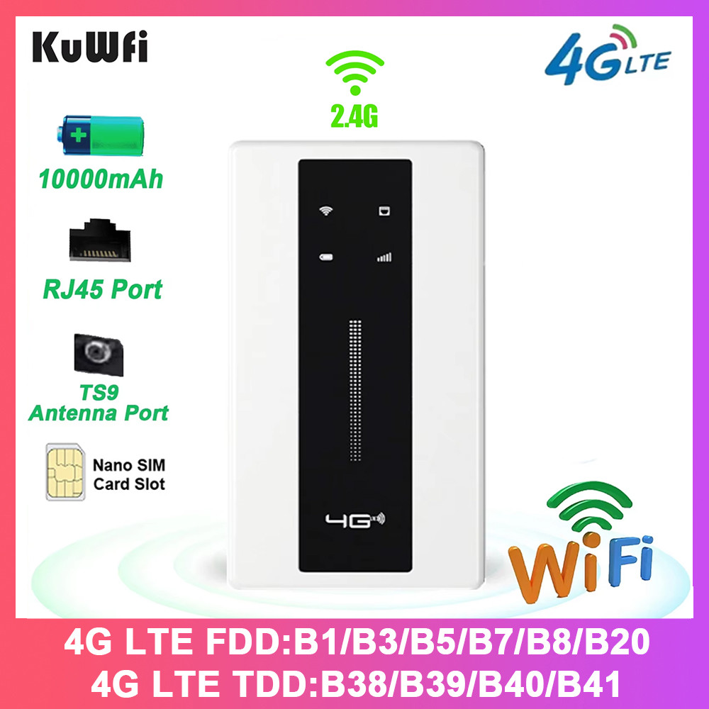 Jual KuWFi 10000mAh 4G Mobile Router 150Mbps 2.4G Wireless Wi-Fi Router ...