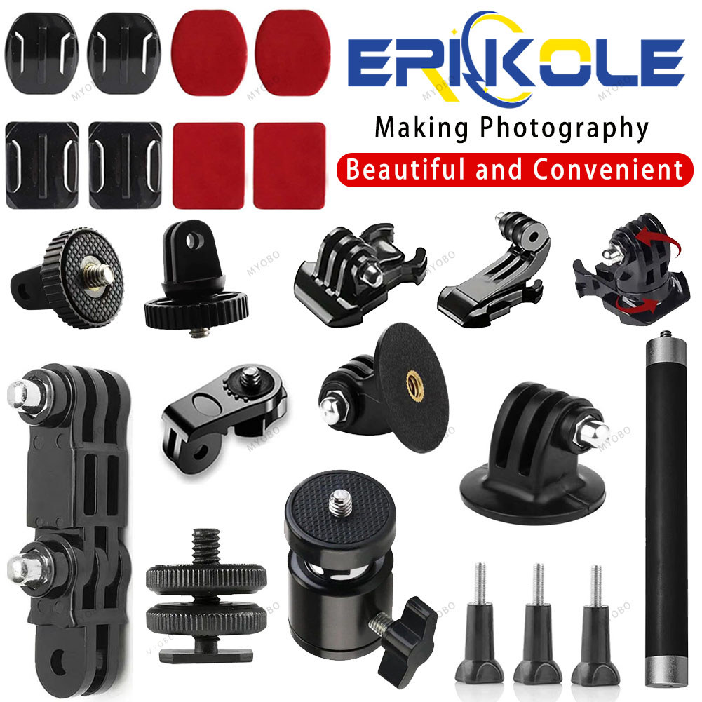 Jual For Action Camera Accessories Kit Tripod Adapter Mounts for GoPro ...