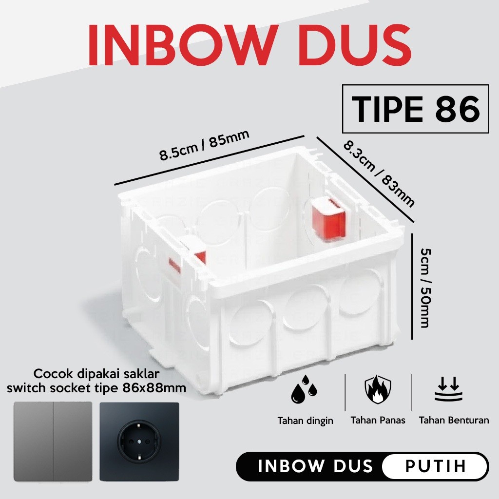 Jual Inbow Dus IB DUS Premium Saklar Mangkok IB DUS Tempat Saklar Stop ...