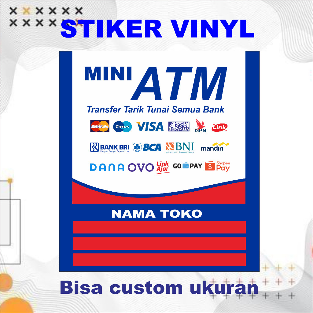 Jual Stiker Vinyl Mini ATM A02 Anti Air | Shopee Indonesia