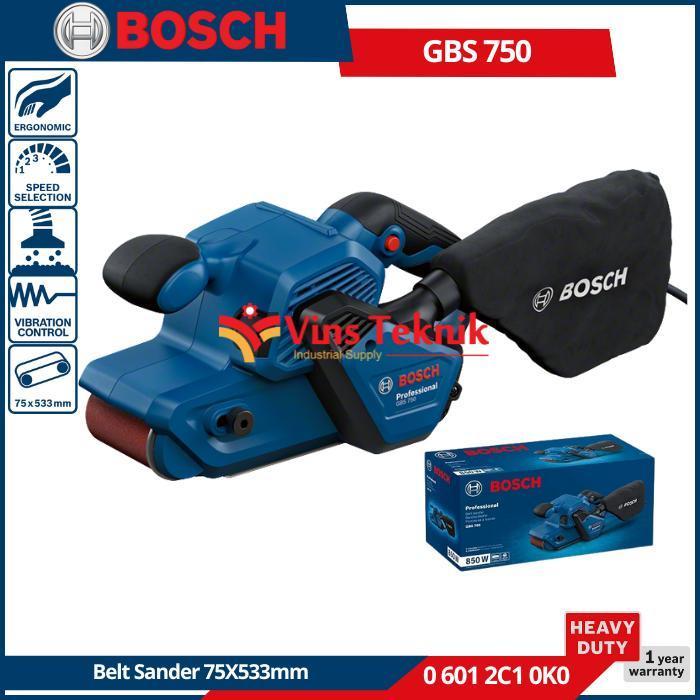 Jual BOSCH GBS 750 Mesin Amplas Sabuk Belt Sander GBS750 75X533mm ...