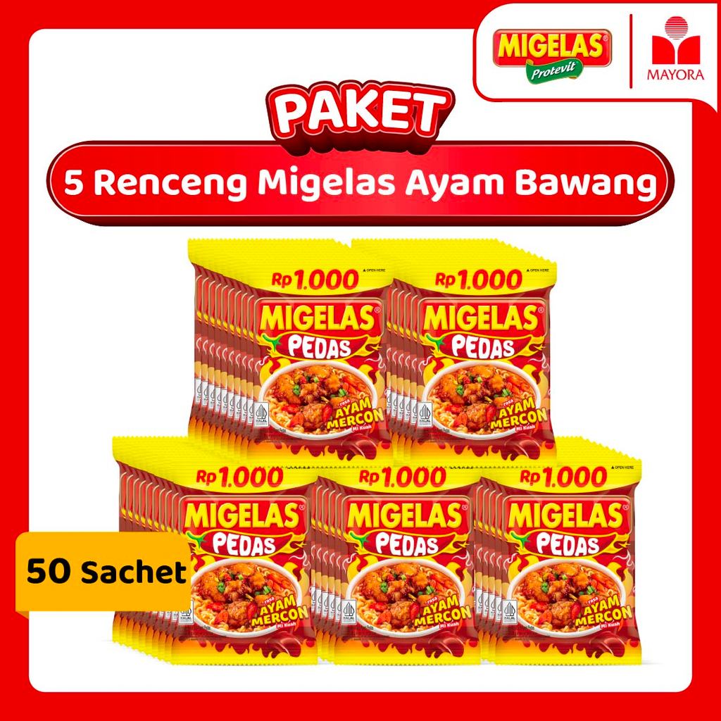 Jual Paket 5 Renceng Migelas Ayam Mercon | Shopee Indonesia