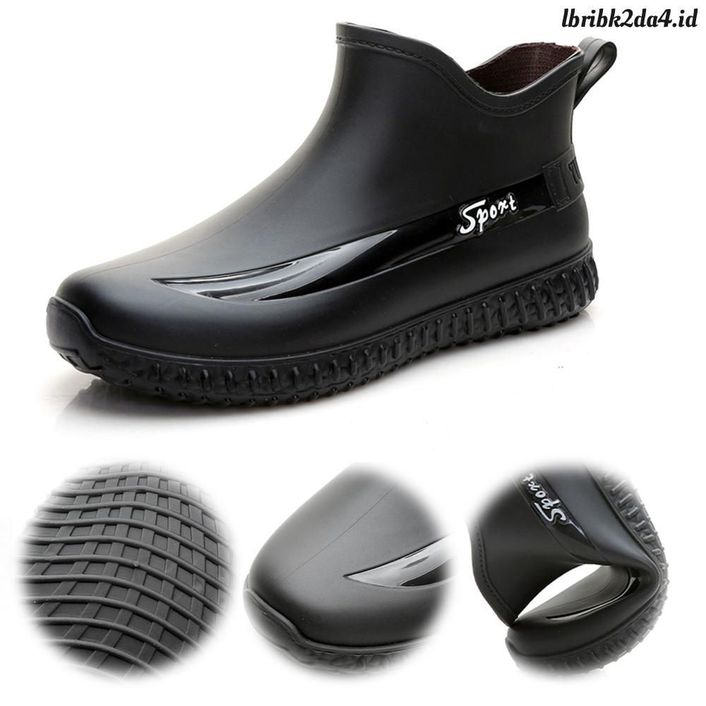 Jual Sepatu Boot Motor Ridding Touring, Sepatu Boots Rain Karet Anti ...