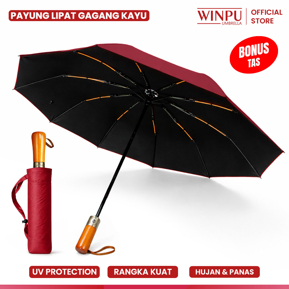 Jual WINPU Payung Lipat Otomatis buka tutup anti UV premium jumbo ...
