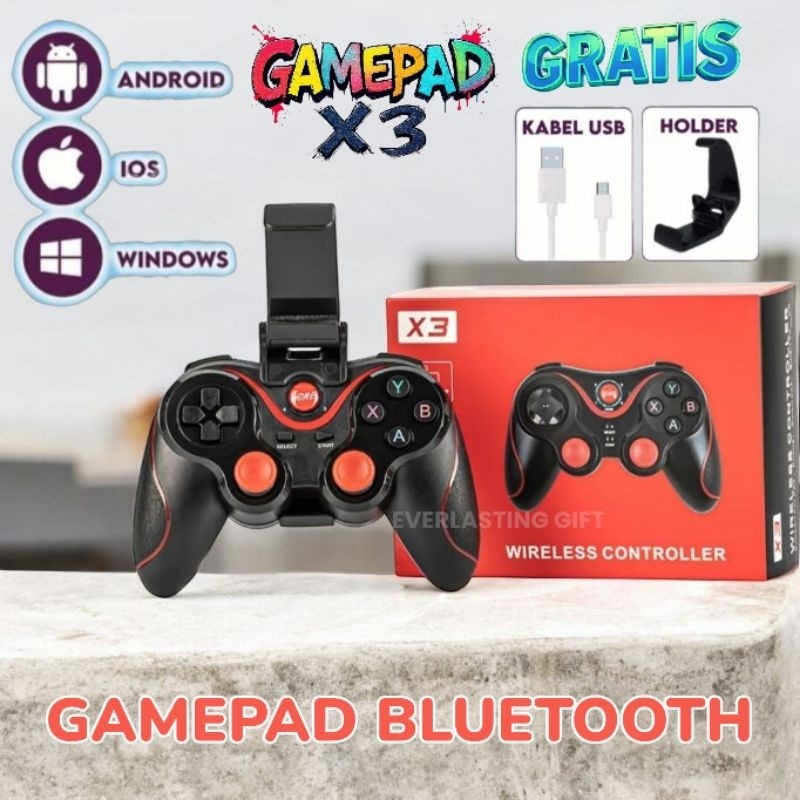 Jual Gamepad Bluetooth Stick X3 Wireless Controller Joystick Termurah ...