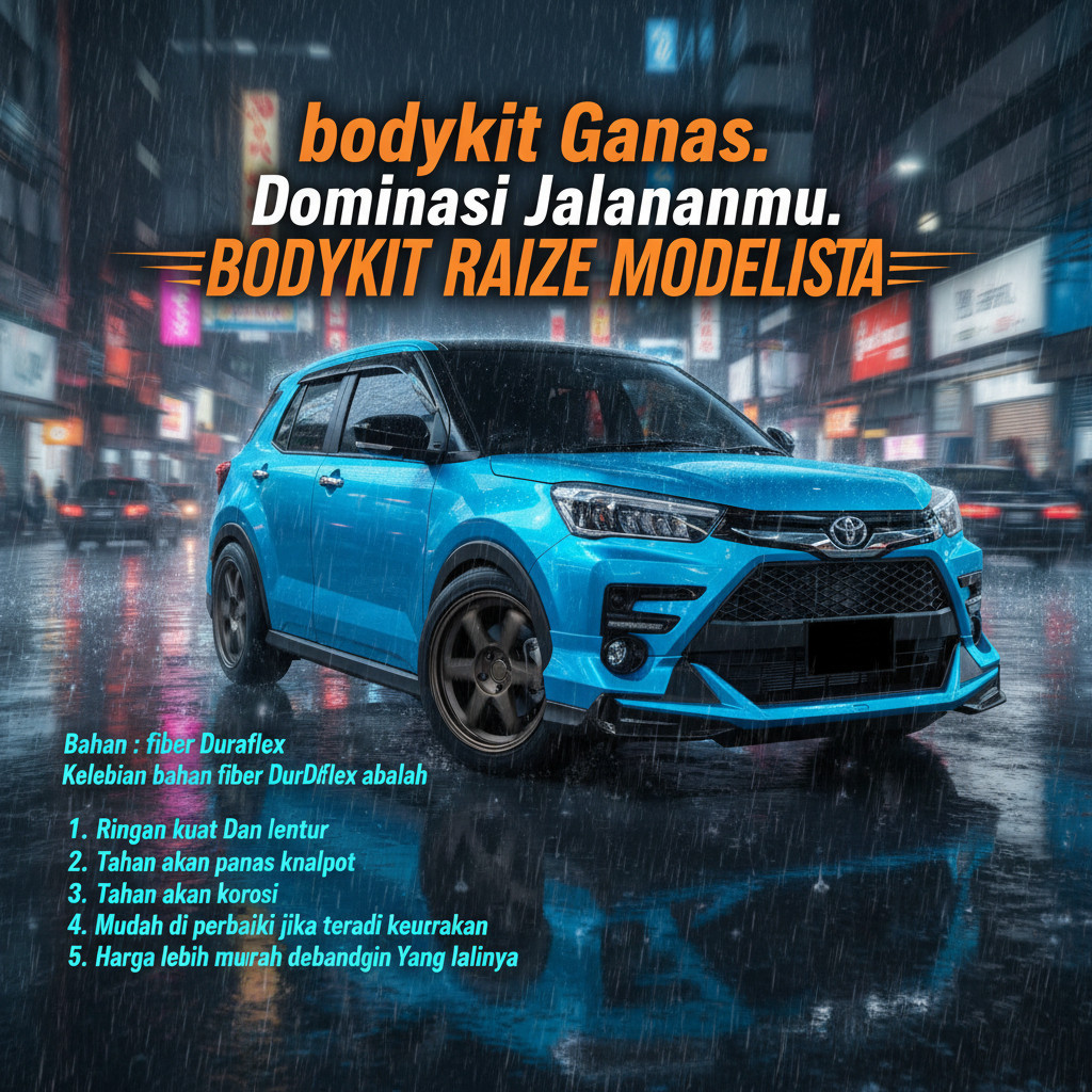 Jual bodikit Bodykit raize modelista 2021-2026 body kit toyota raize ...