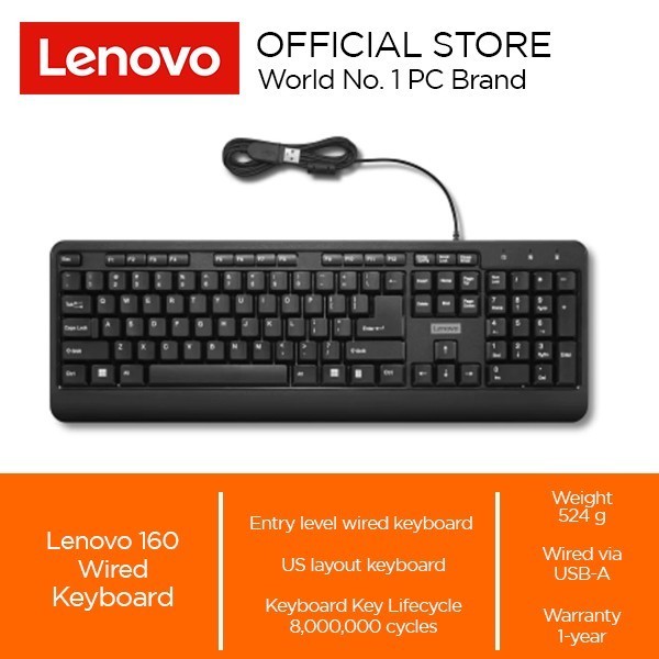 Jual Lenovo 160 Keyboard - US English | Shopee Indonesia