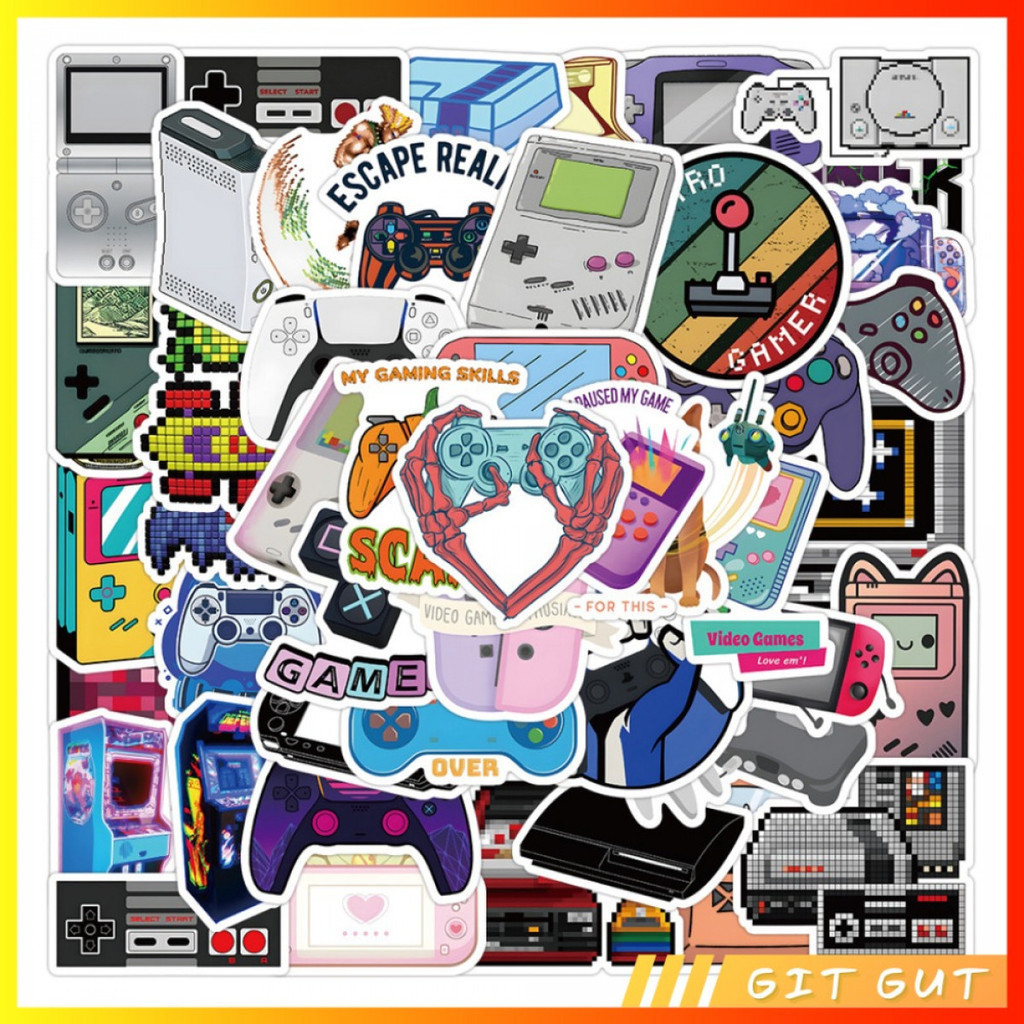 Jual Sticker Pack Stiker 50 pcs Game Console Controller Retro ...