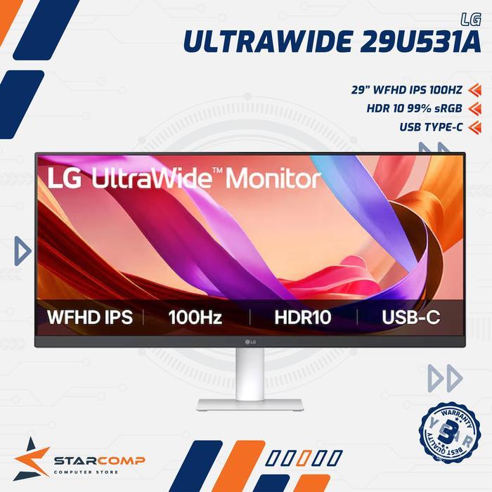 Jual LG UltraWide 29U531A 29 Inch WFHD IPS 100Hz White Monitor LED ...