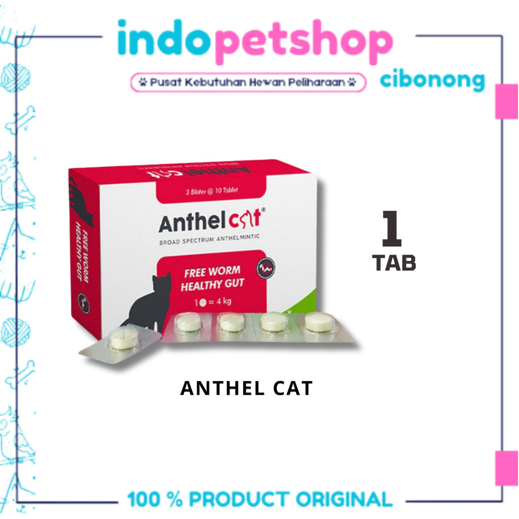 Jual Anthel Cat 1 Tablet - Obat Cacing Kucing by Kalbe [ORIGINAL ...