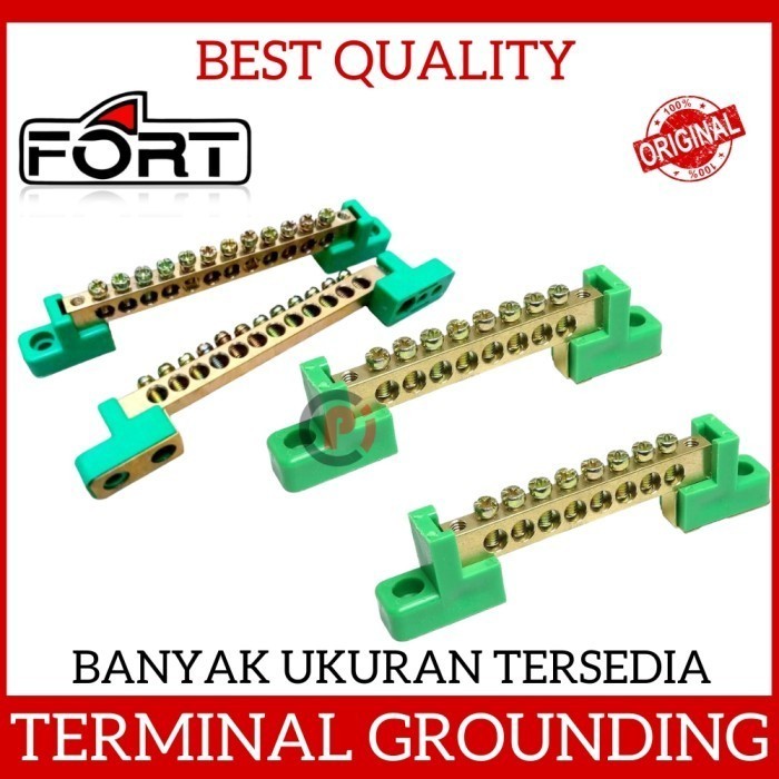 Jual Terminal Block Grouding Netral Panel Box Plus Insulation Base ...