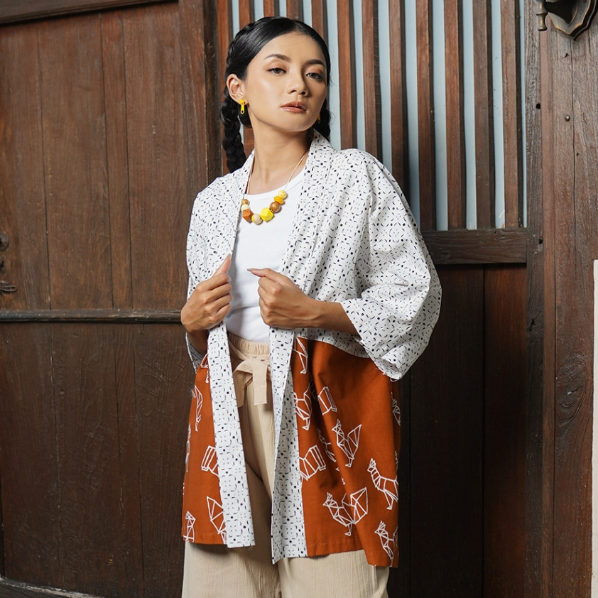 Jual Batik ENOM - Outer Unisex Batik Motif Modern Sora Series - Batik ...