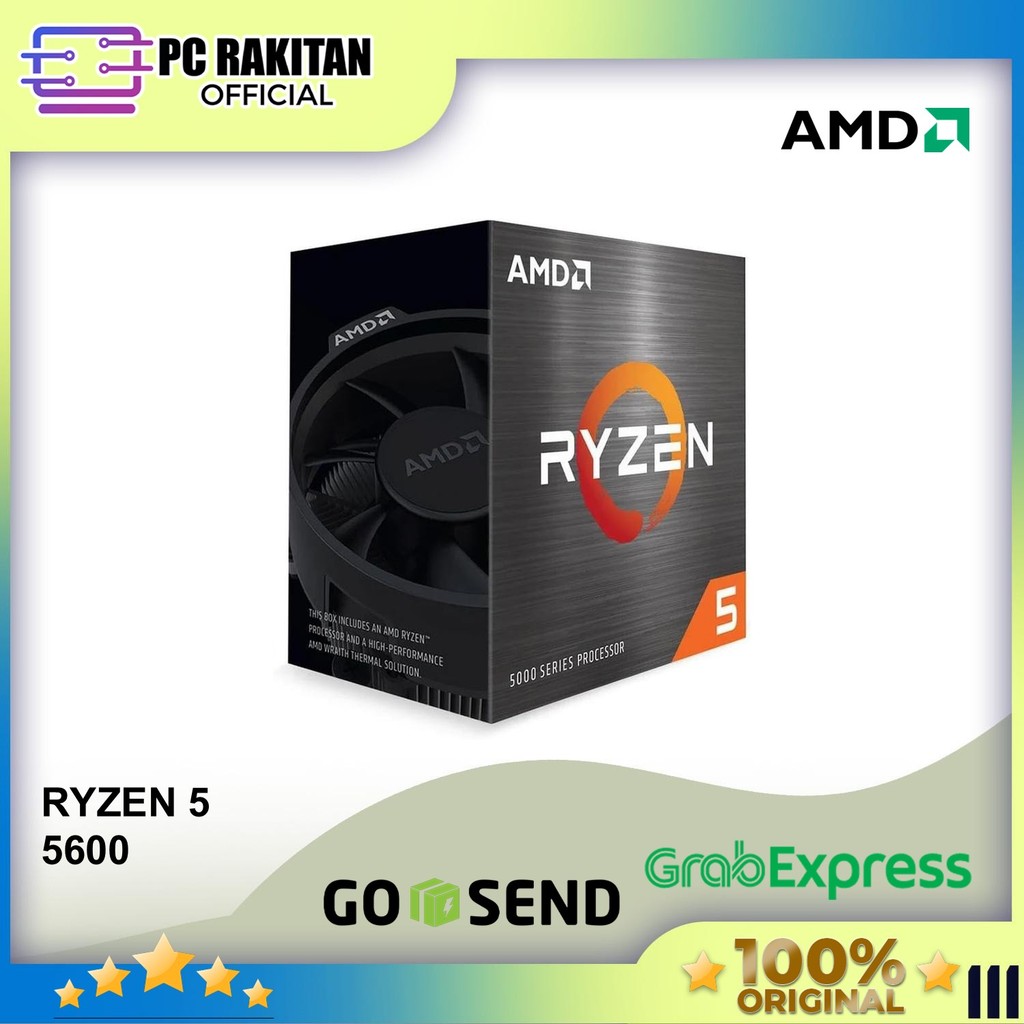 Jual AMD CPU PROCESSOR RYZEN 5 5600 WITH COOLER - BOX | Shopee Indonesia