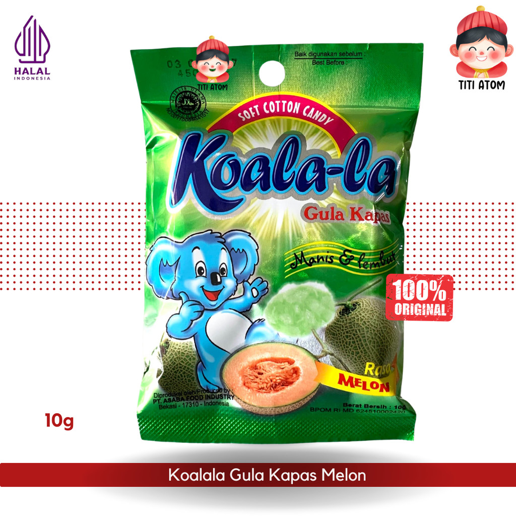 Jual Koalala Permen Gula Kapas Cotton Candy Rasa Apel 10g | Permen Anak ...