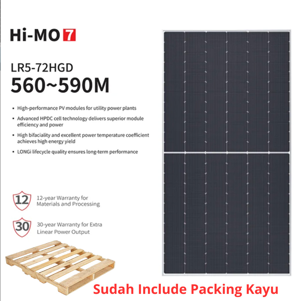 Jual Panel Surya LONGi 580Wp Mono HPBC Halfcut Solar Module / Panel ...